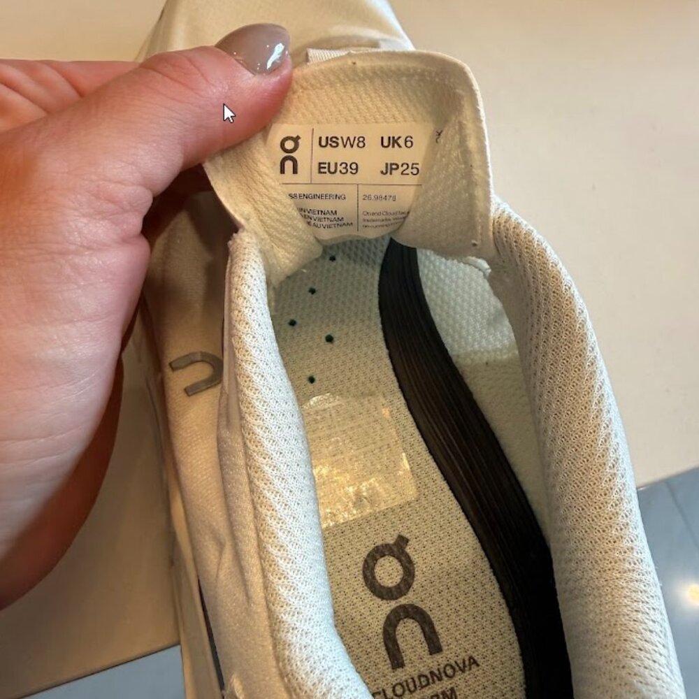 On Cloudnova Form White Women's Size 8 - Picture 3 of 4